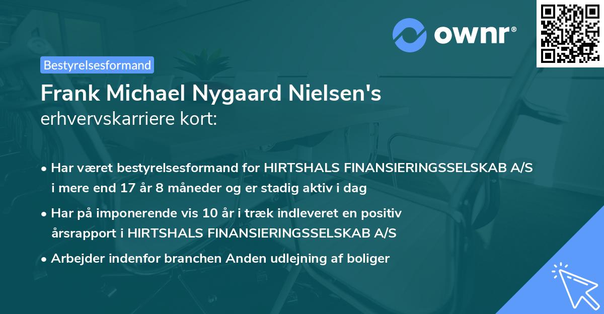 Frank Michael Nygaard Nielsen's erhvervskarriere kort