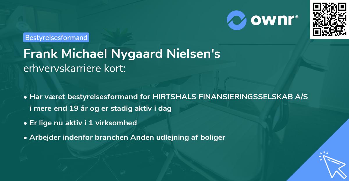 Frank Michael Nygaard Nielsen's erhvervskarriere kort