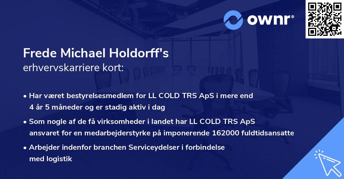Frede Michael Holdorff's erhvervskarriere kort