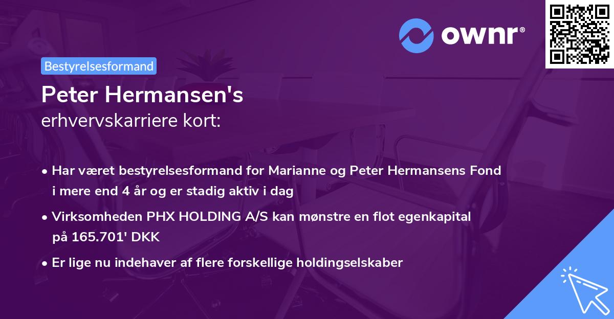 Peter Hermansen's erhvervskarriere kort