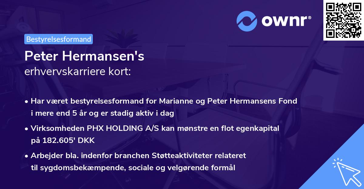Peter Hermansen's erhvervskarriere kort
