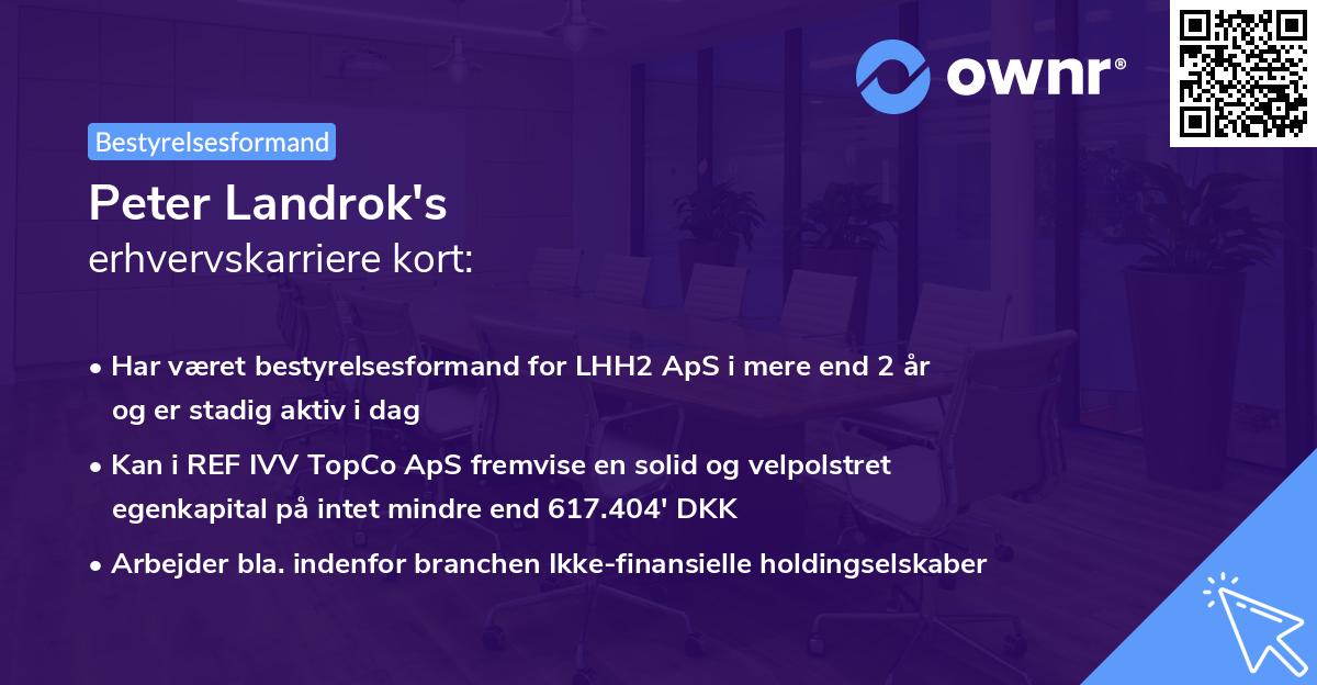 Peter Landrok's erhvervskarriere kort