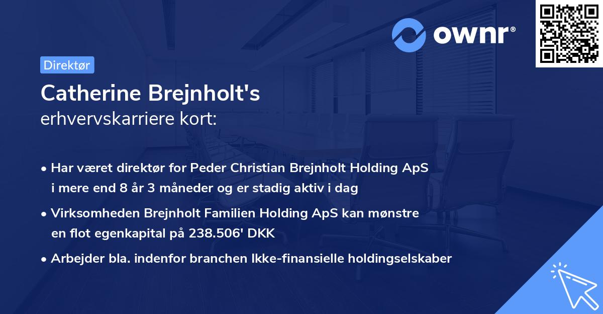 Catherine Brejnholt's erhvervskarriere kort