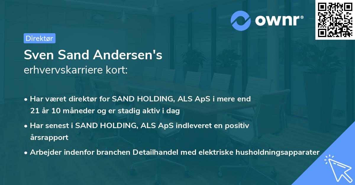 Sven Sand Andersen's erhvervskarriere kort