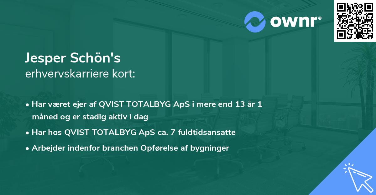 Jesper Schön's erhvervskarriere kort