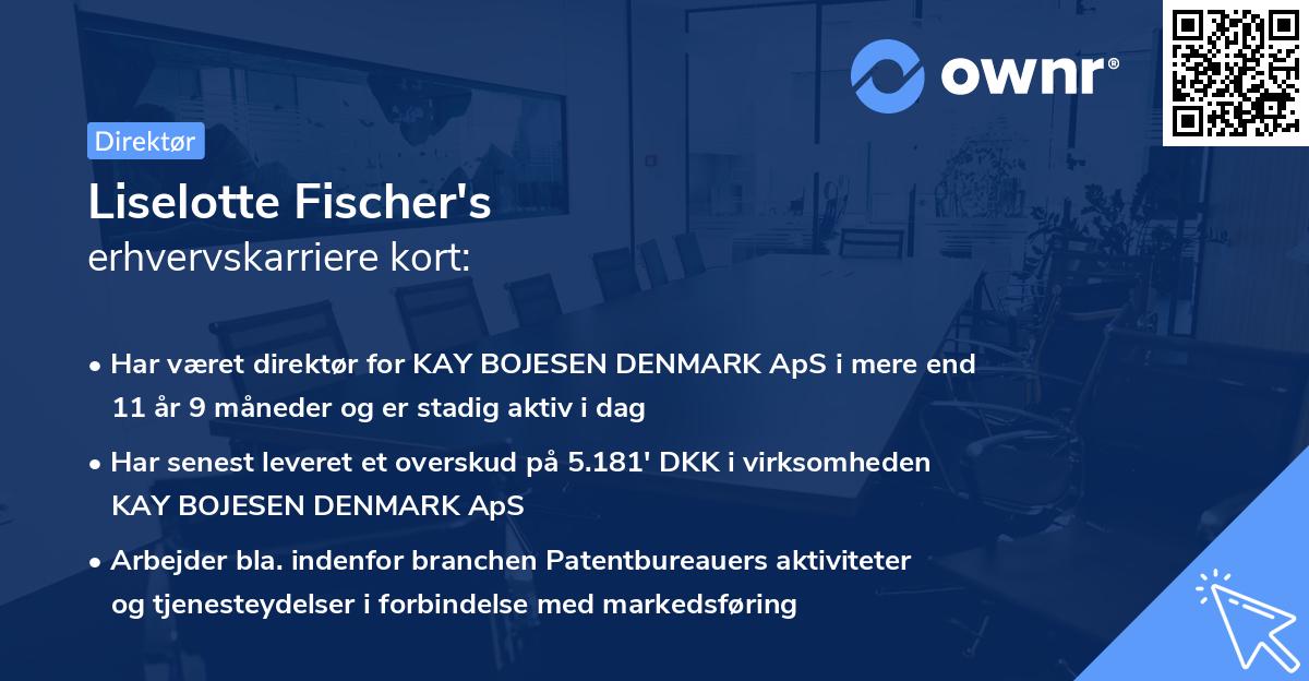 Liselotte Fischer's erhvervskarriere kort