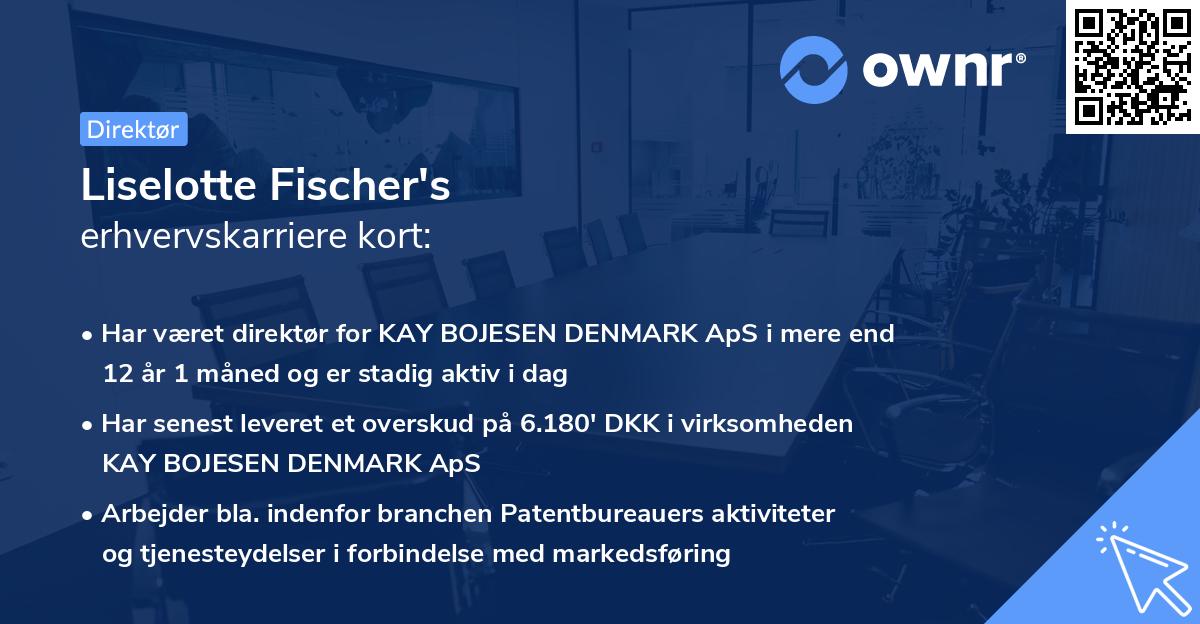 Liselotte Fischer's erhvervskarriere kort