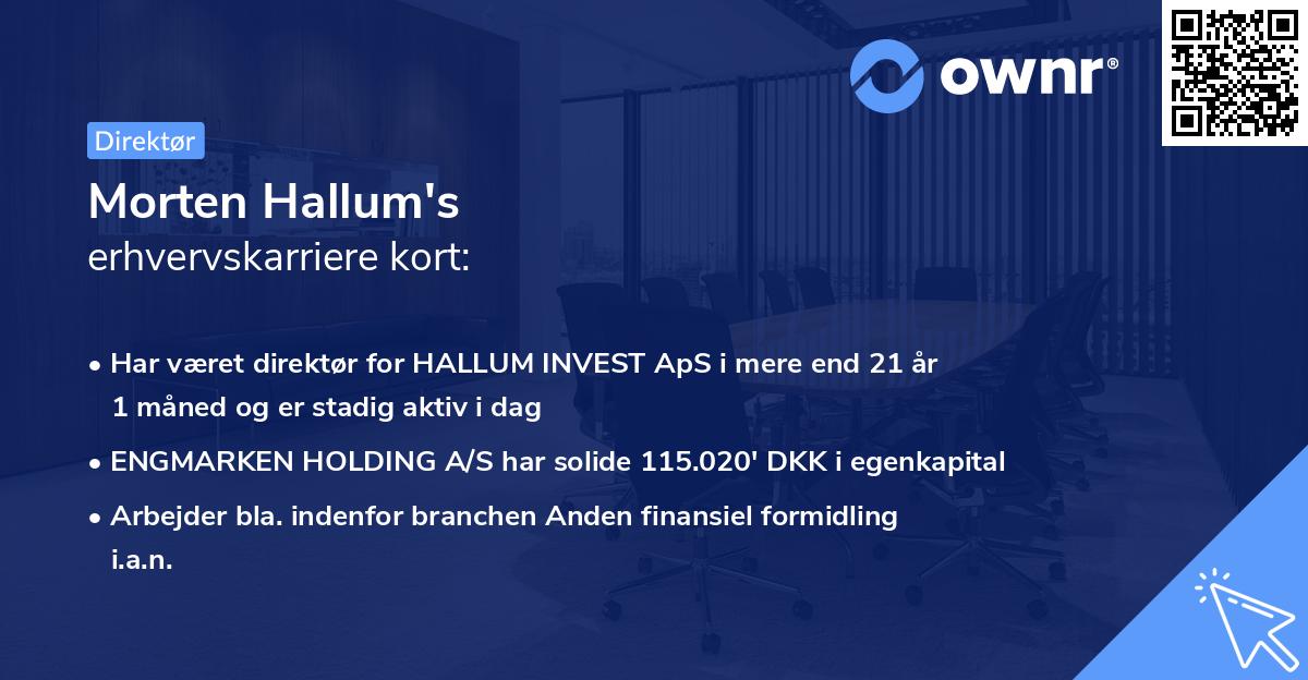 Morten Hallum's erhvervskarriere kort
