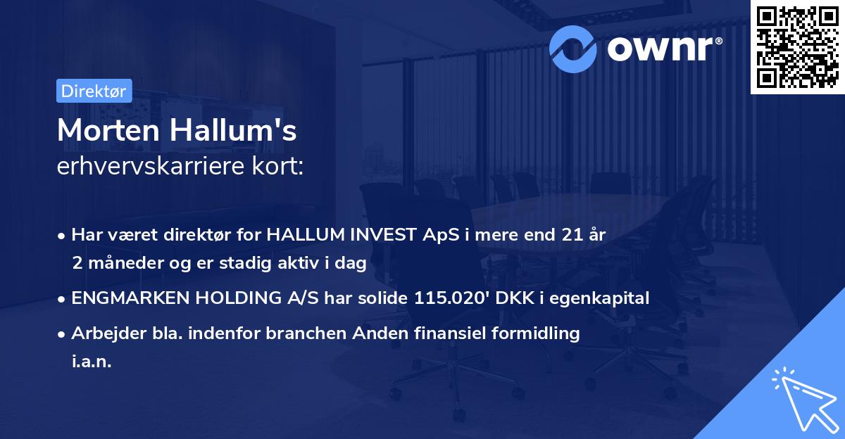 Morten Hallum's erhvervskarriere kort
