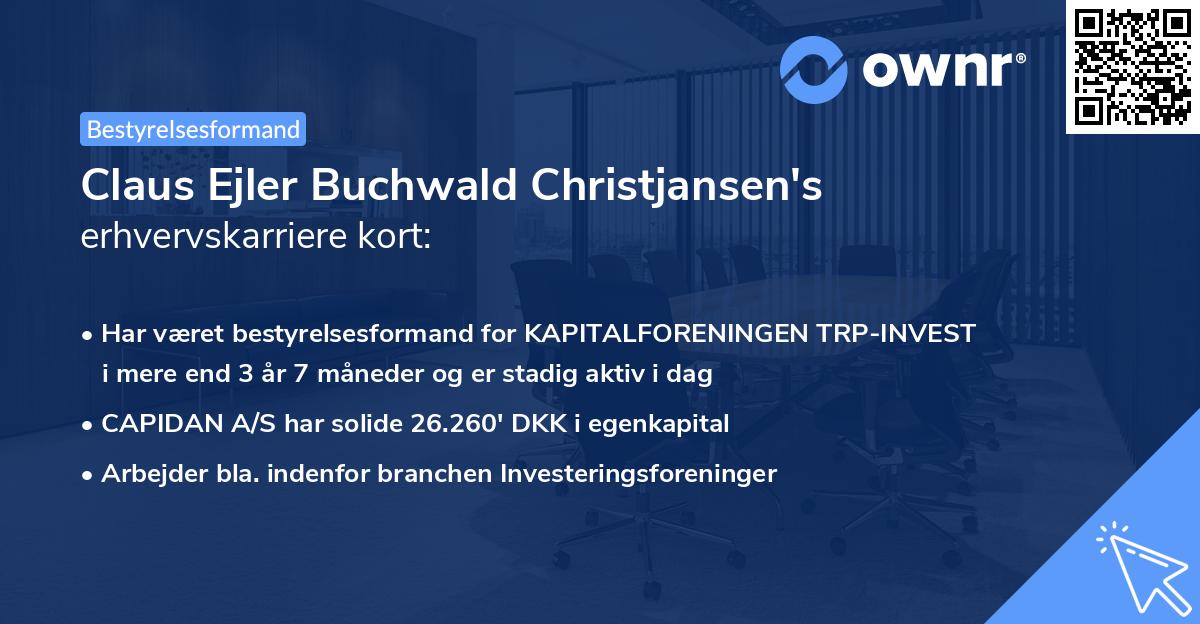 Claus Ejler Buchwald Christjansen's erhvervskarriere kort