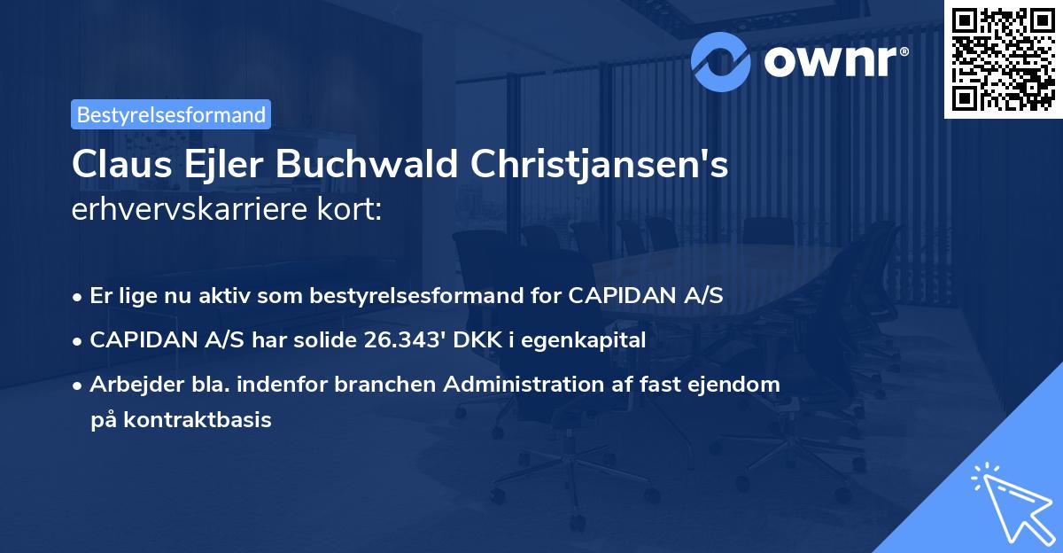 Claus Ejler Buchwald Christjansen's erhvervskarriere kort
