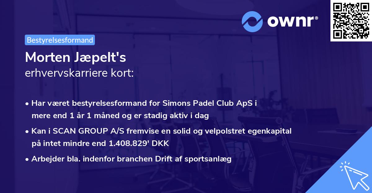 Morten Jæpelt's erhvervskarriere kort