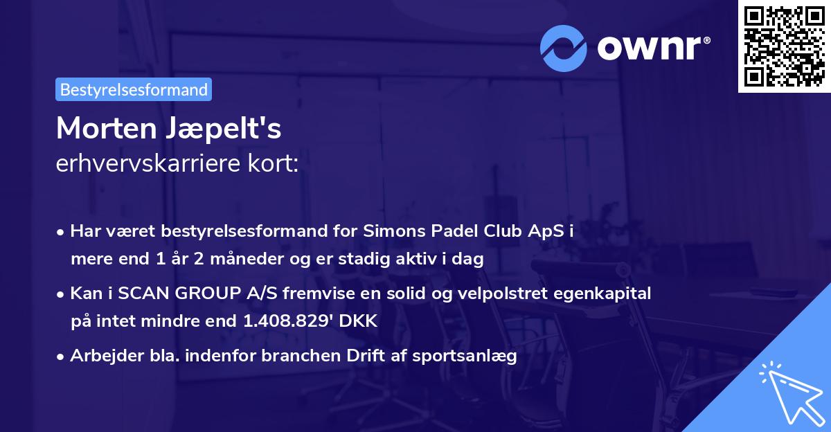 Morten Jæpelt's erhvervskarriere kort