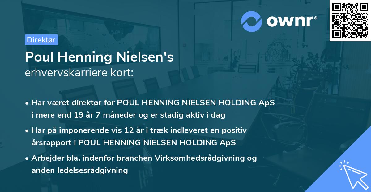 Poul Henning Nielsen's erhvervskarriere kort