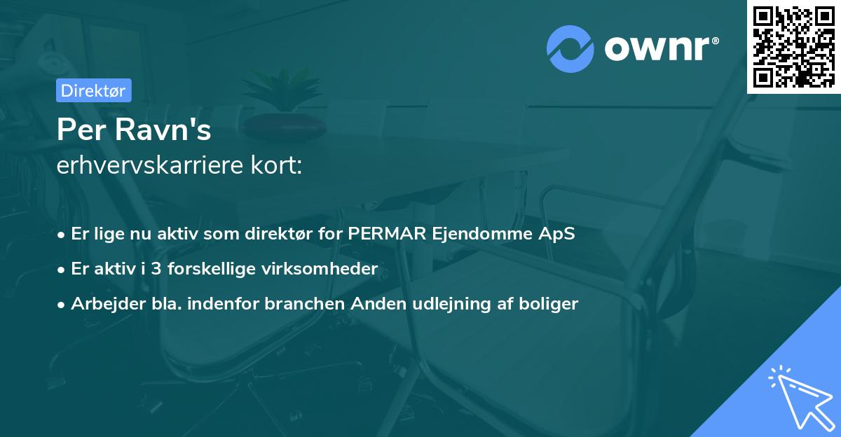 Per Ravn's erhvervskarriere kort