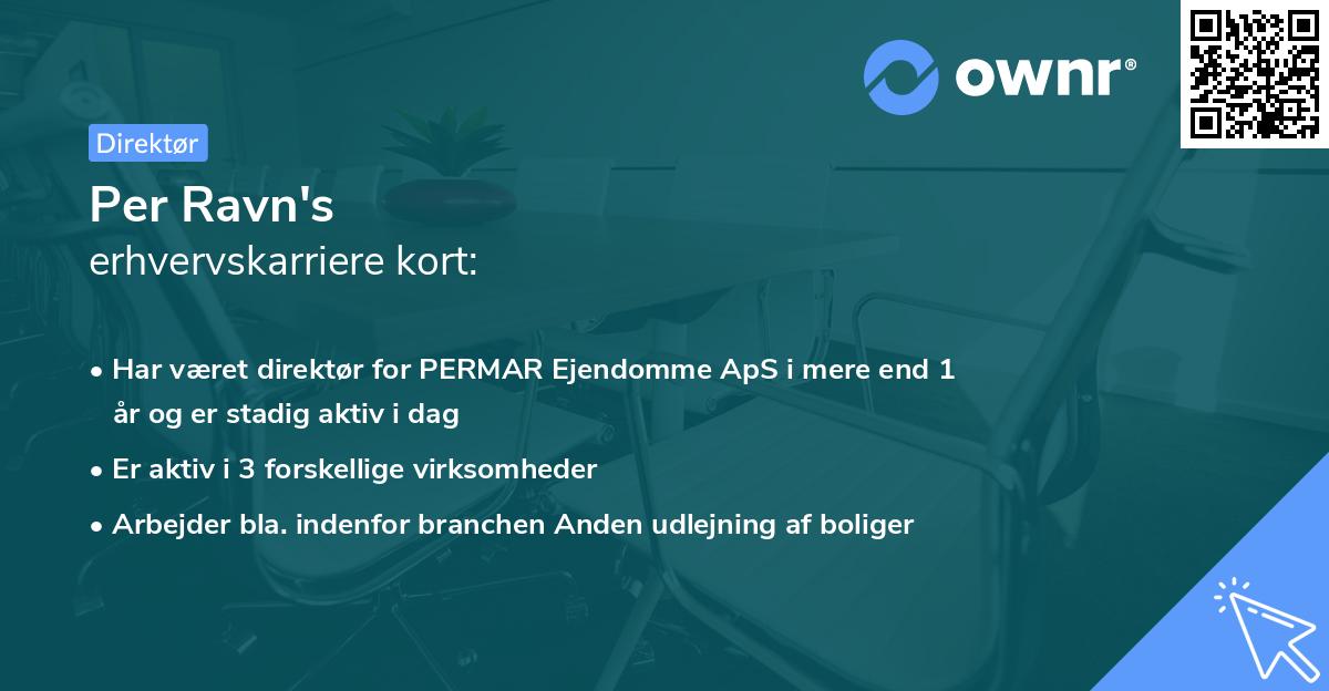 Per Ravn's erhvervskarriere kort