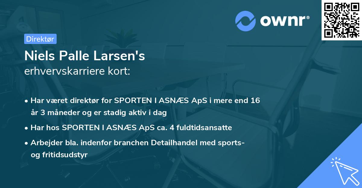 Niels Palle Larsen's erhvervskarriere kort