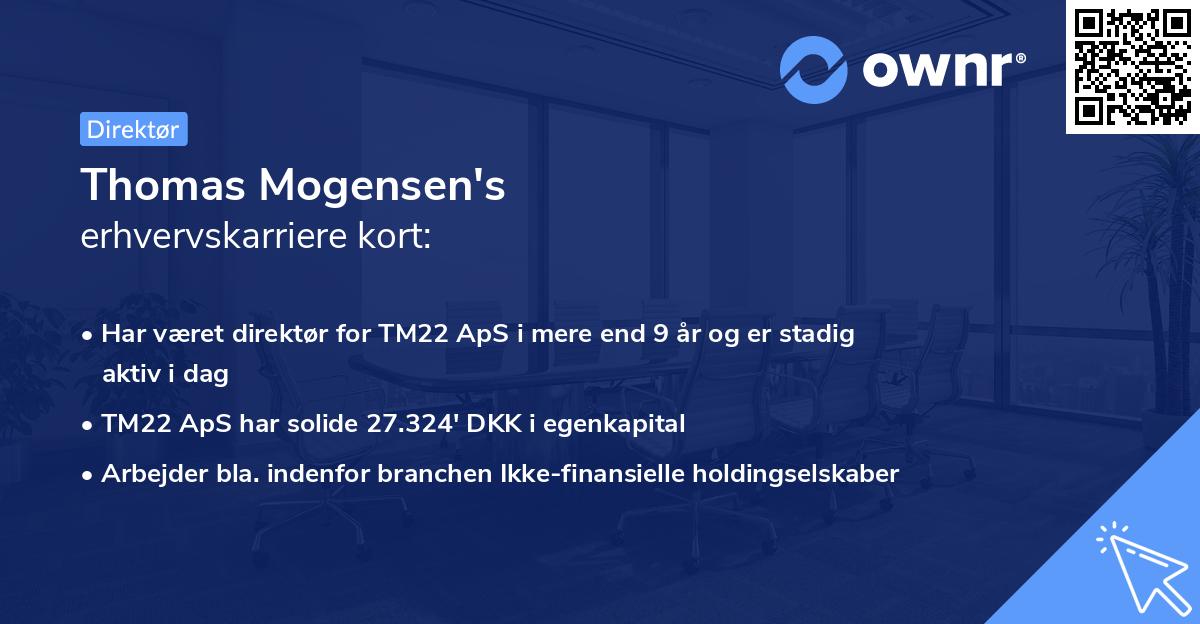 Thomas Mogensen's erhvervskarriere kort
