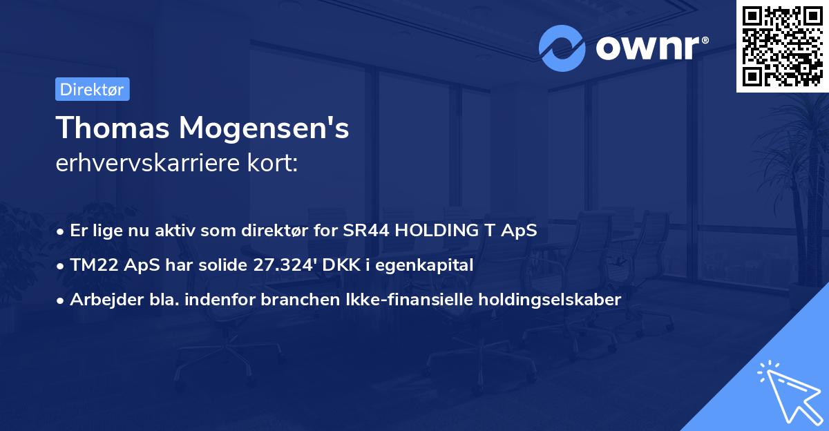 Thomas Mogensen's erhvervskarriere kort
