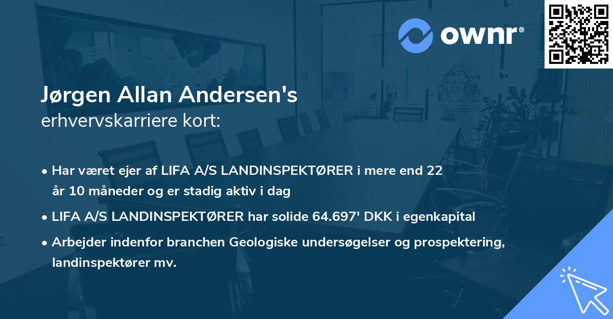 Jørgen Allan Andersen's erhvervskarriere kort