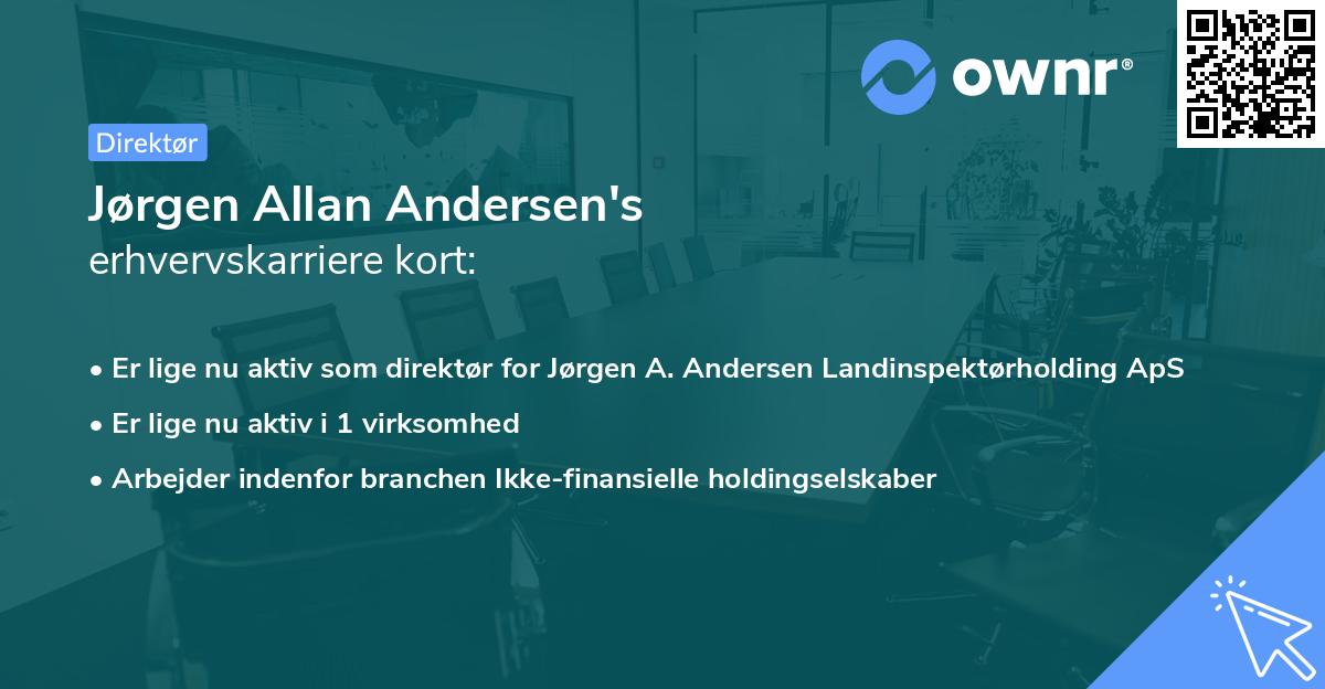Jørgen Allan Andersen's erhvervskarriere kort