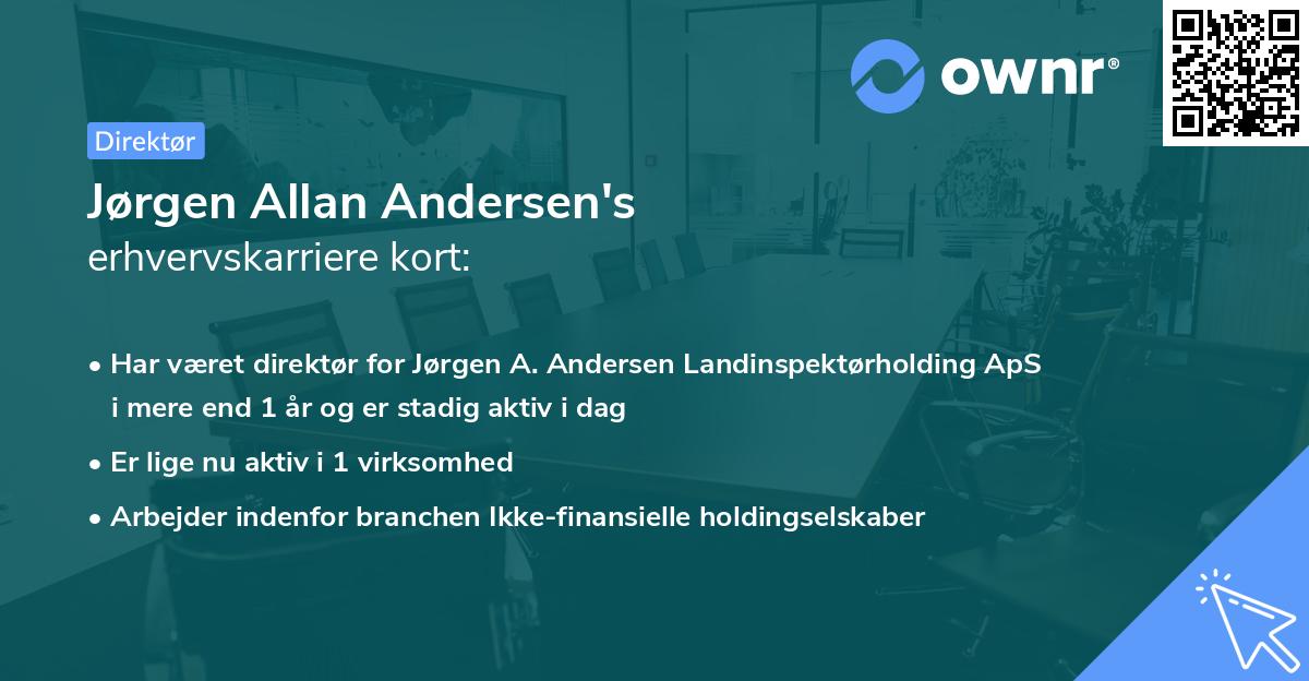 Jørgen Allan Andersen's erhvervskarriere kort