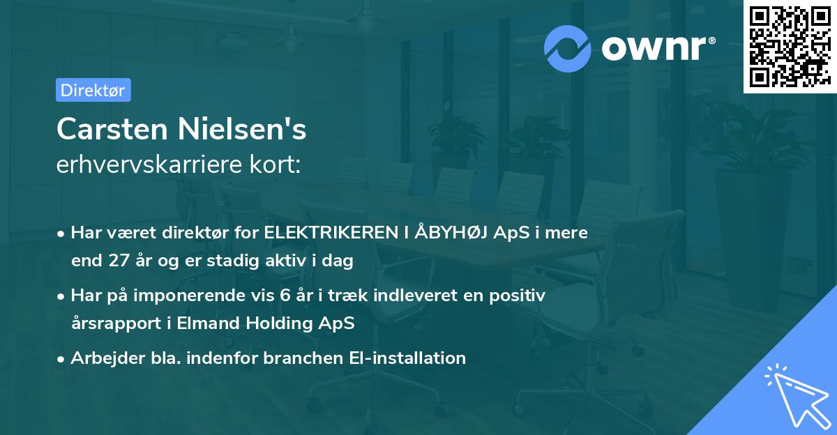 Carsten Nielsen's erhvervskarriere kort