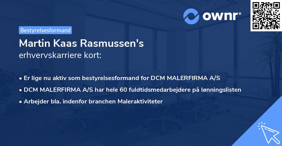Martin Kaas Rasmussen's erhvervskarriere kort