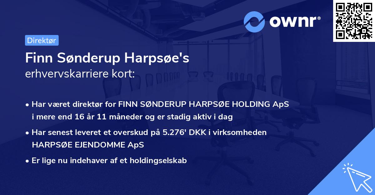 Finn Sønderup Harpsøe's erhvervskarriere kort