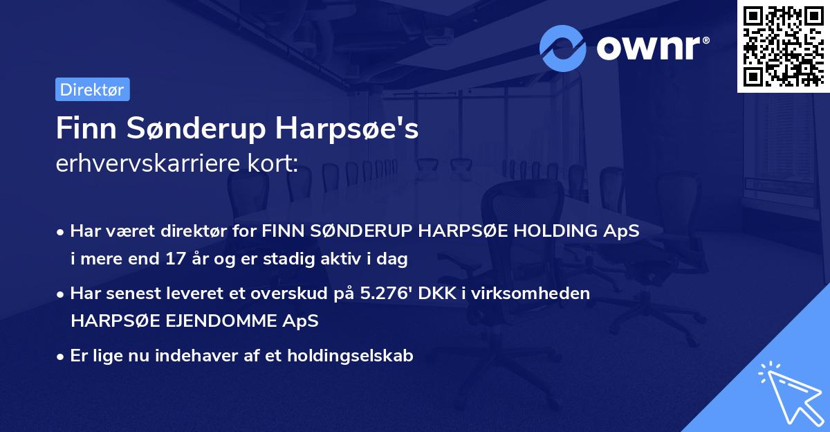 Finn Sønderup Harpsøe's erhvervskarriere kort