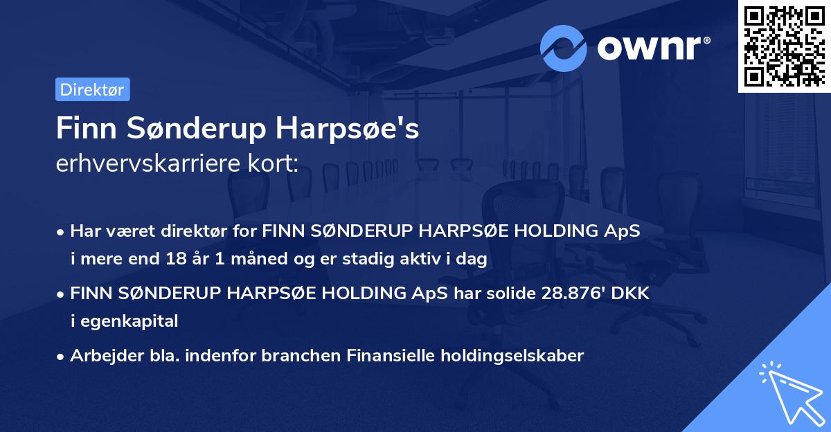 Finn Sønderup Harpsøe's erhvervskarriere kort