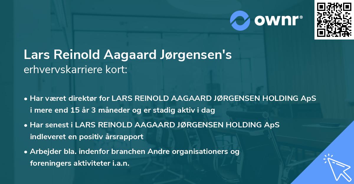 Lars Reinold Aagaard Jørgensen's erhvervskarriere kort