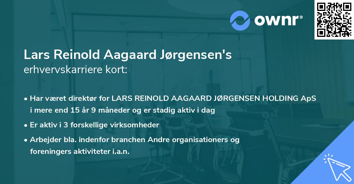 Lars Reinold Aagaard Jørgensen's erhvervskarriere kort