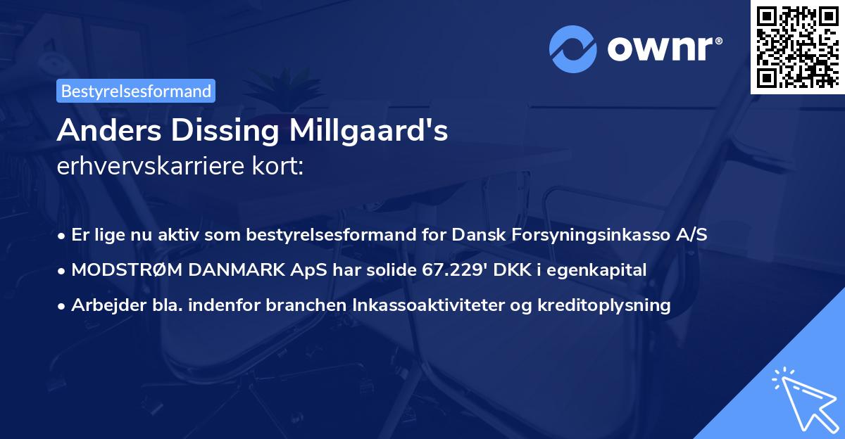 Anders Dissing Millgaard's erhvervskarriere kort