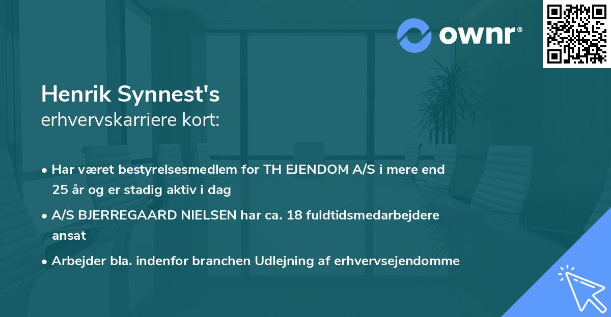 Henrik Synnest's erhvervskarriere kort