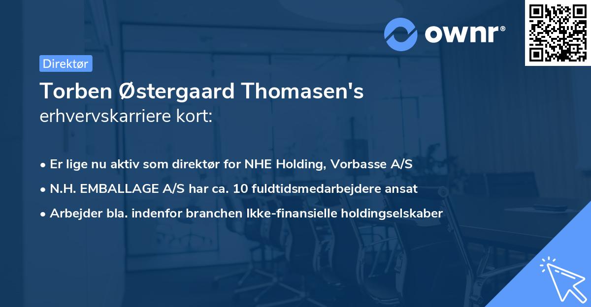 Torben Østergaard Thomasen's erhvervskarriere kort