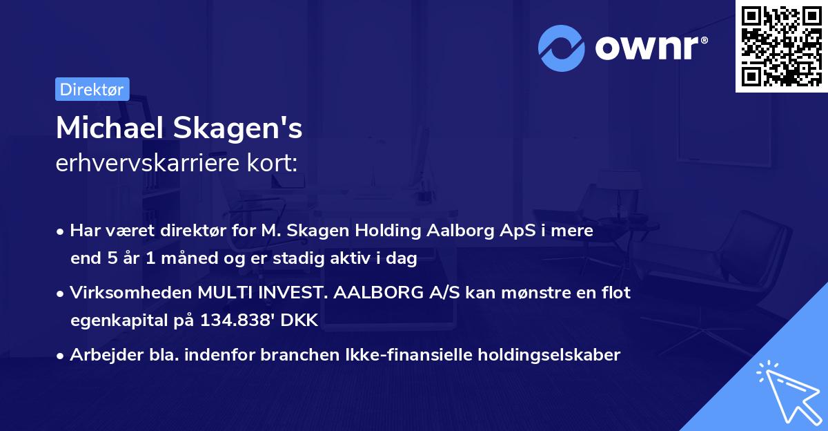 Michael Skagen's erhvervskarriere kort