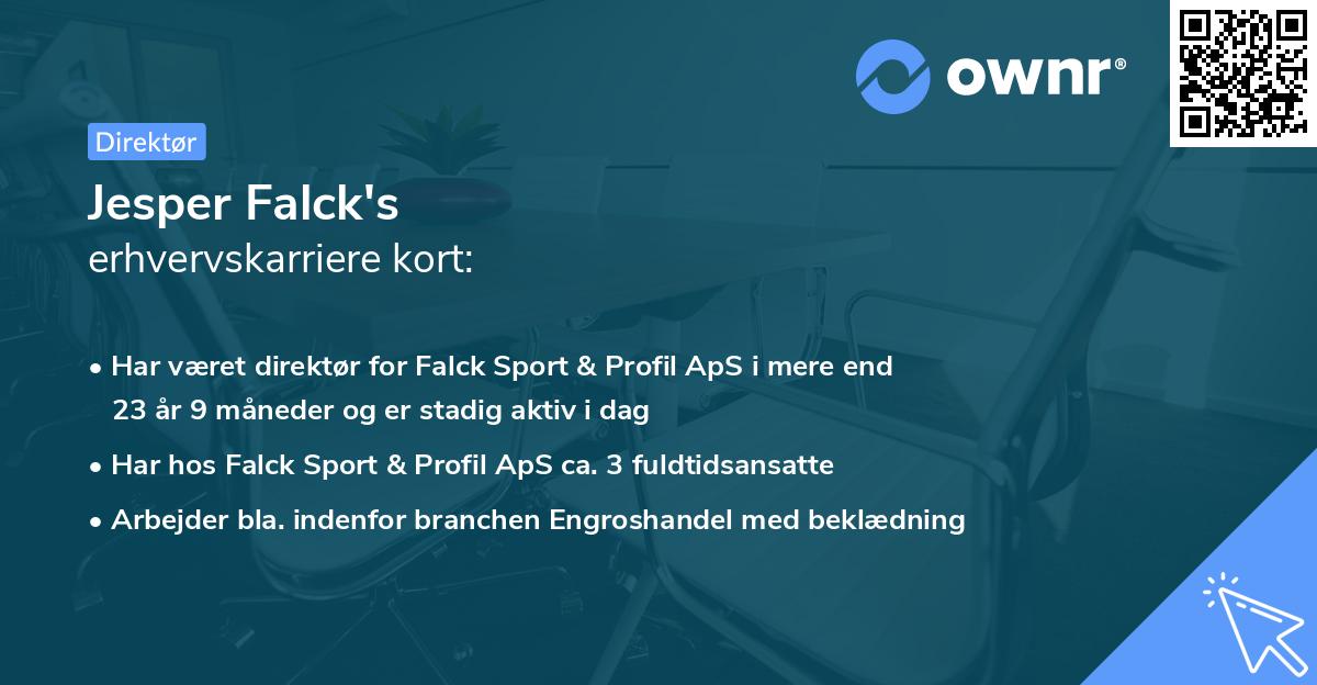 Jesper Falck's erhvervskarriere kort