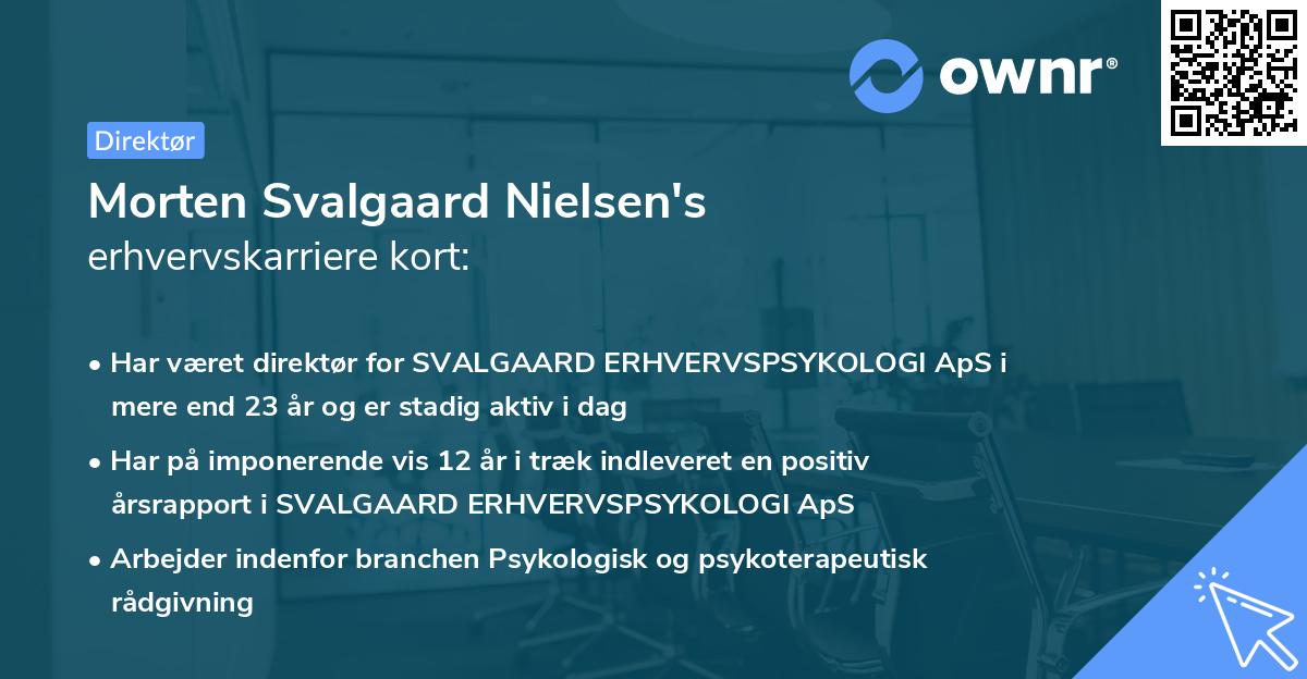 Morten Svalgaard Nielsen's erhvervskarriere kort