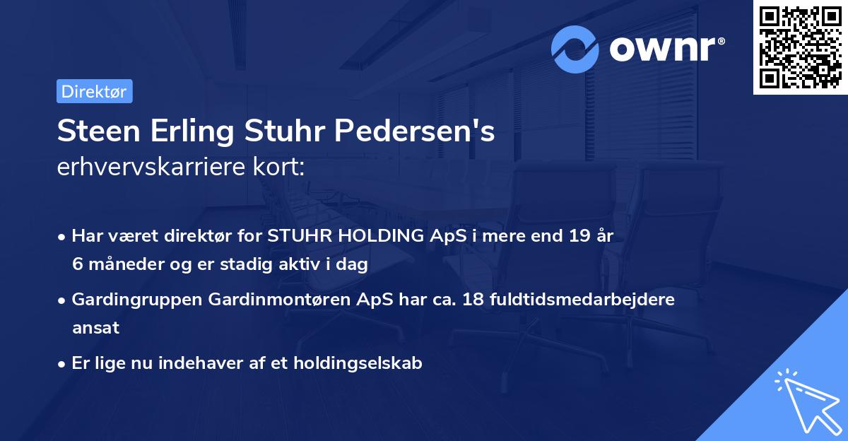 Steen Erling Stuhr Pedersen's erhvervskarriere kort