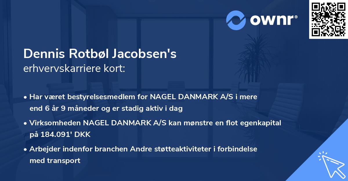 Dennis Rotbøl Jacobsen's erhvervskarriere kort