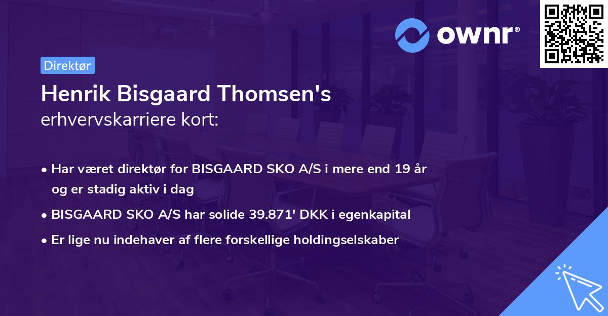 Henrik Bisgaard Thomsen's erhvervskarriere kort