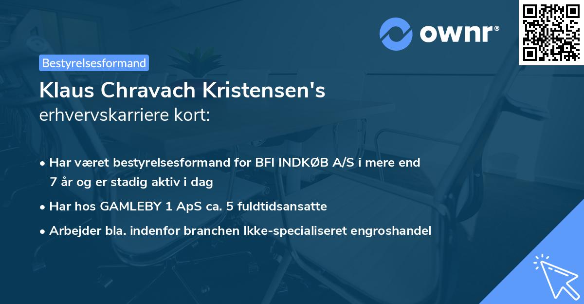 Klaus Chravach Kristensen's erhvervskarriere kort