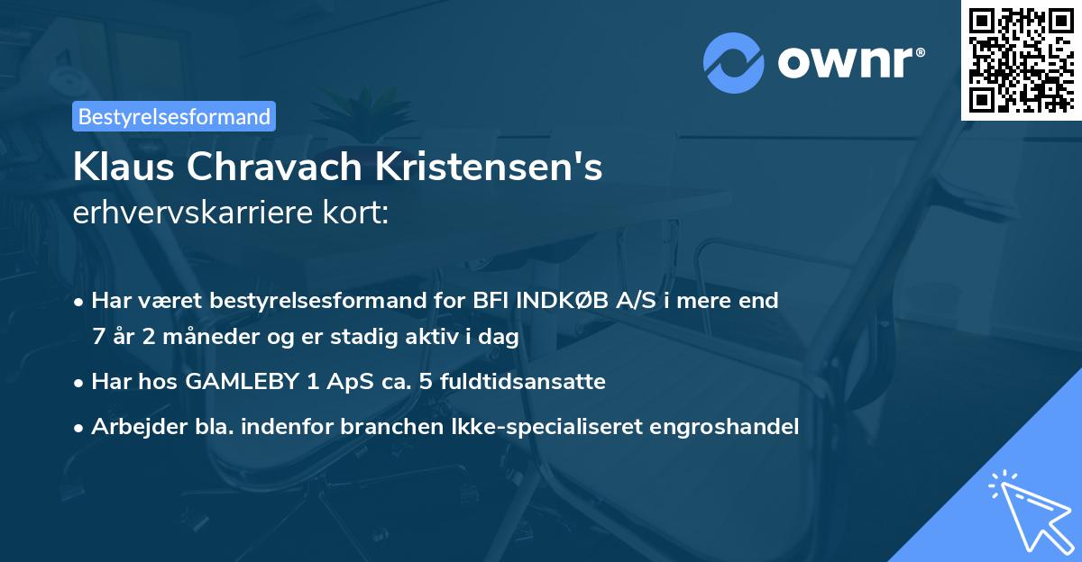 Klaus Chravach Kristensen's erhvervskarriere kort