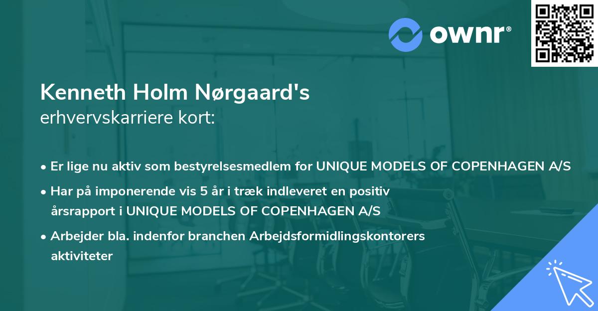 Kenneth Holm Nørgaard's erhvervskarriere kort