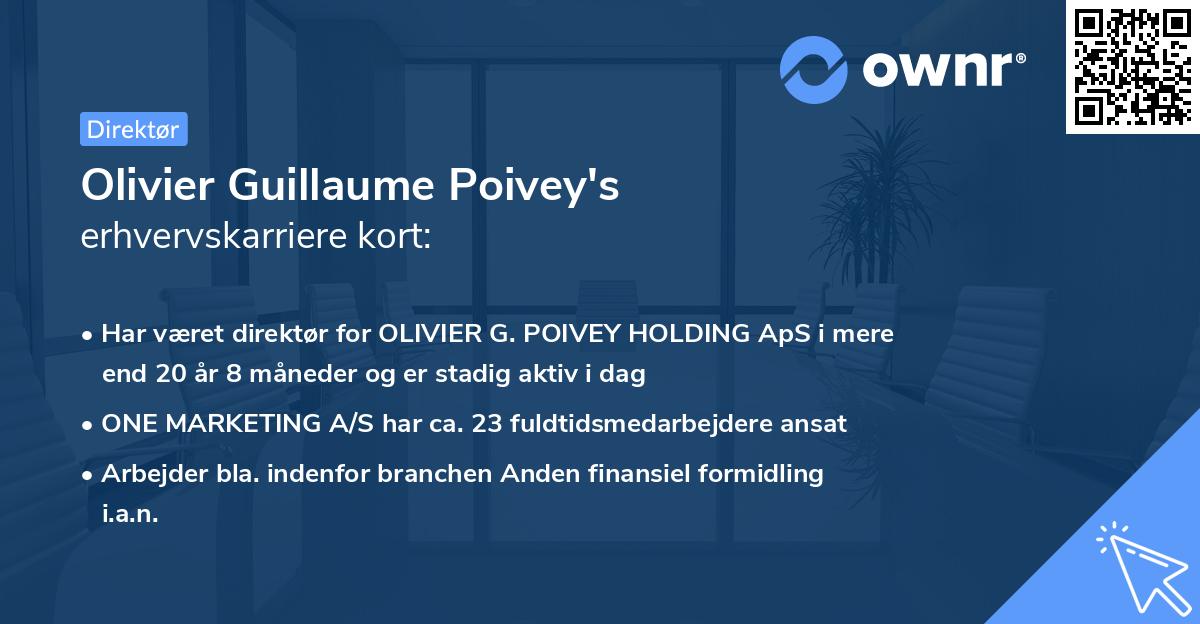 Olivier Guillaume Poivey's erhvervskarriere kort