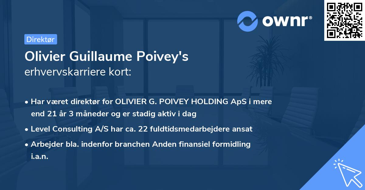 Olivier Guillaume Poivey's erhvervskarriere kort