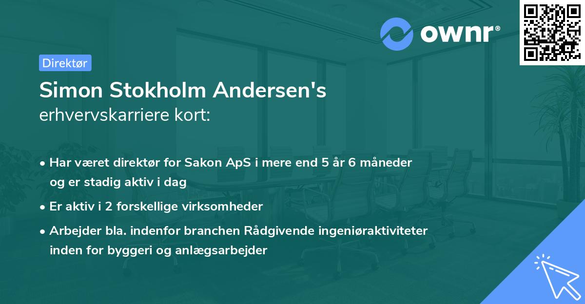 Simon Stokholm Andersen's erhvervskarriere kort