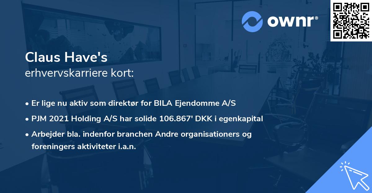 Claus Have's erhvervskarriere kort