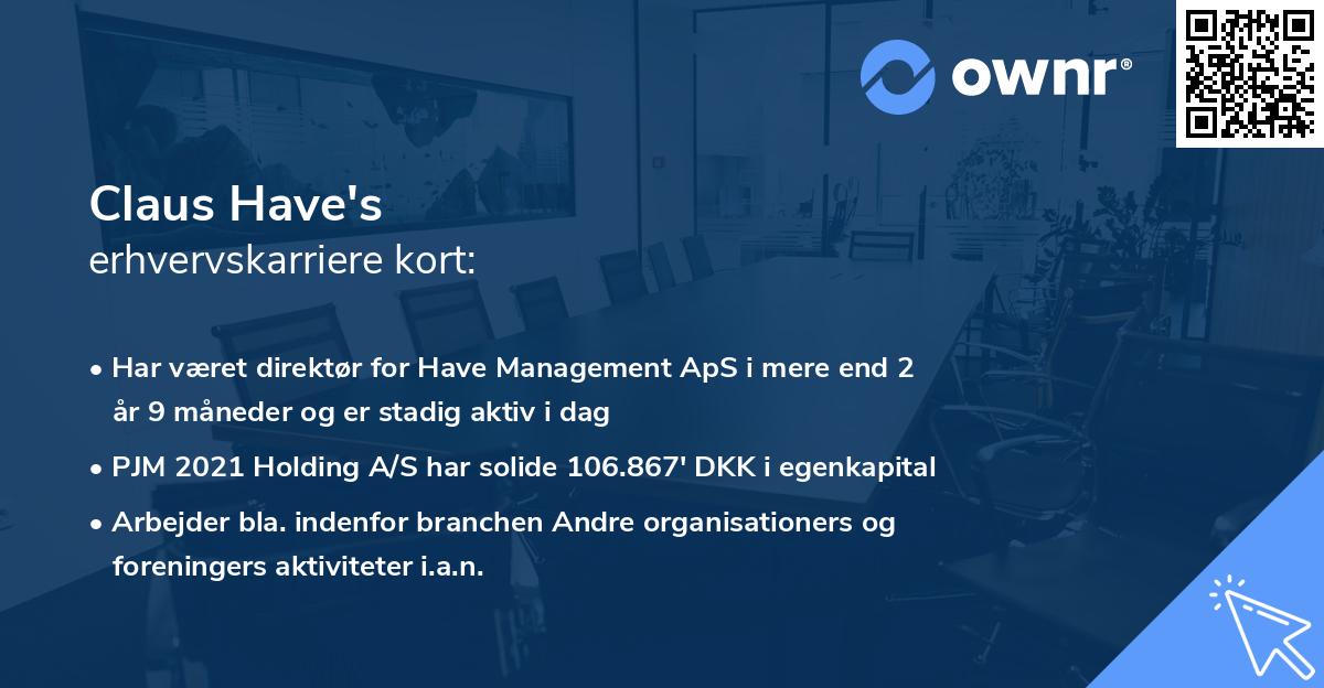 Claus Have's erhvervskarriere kort